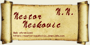 Nestor Nešković vizit kartica